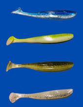 Load image into Gallery viewer, 10 piece 3 1/2 in Paddle Tails 4 colors available
