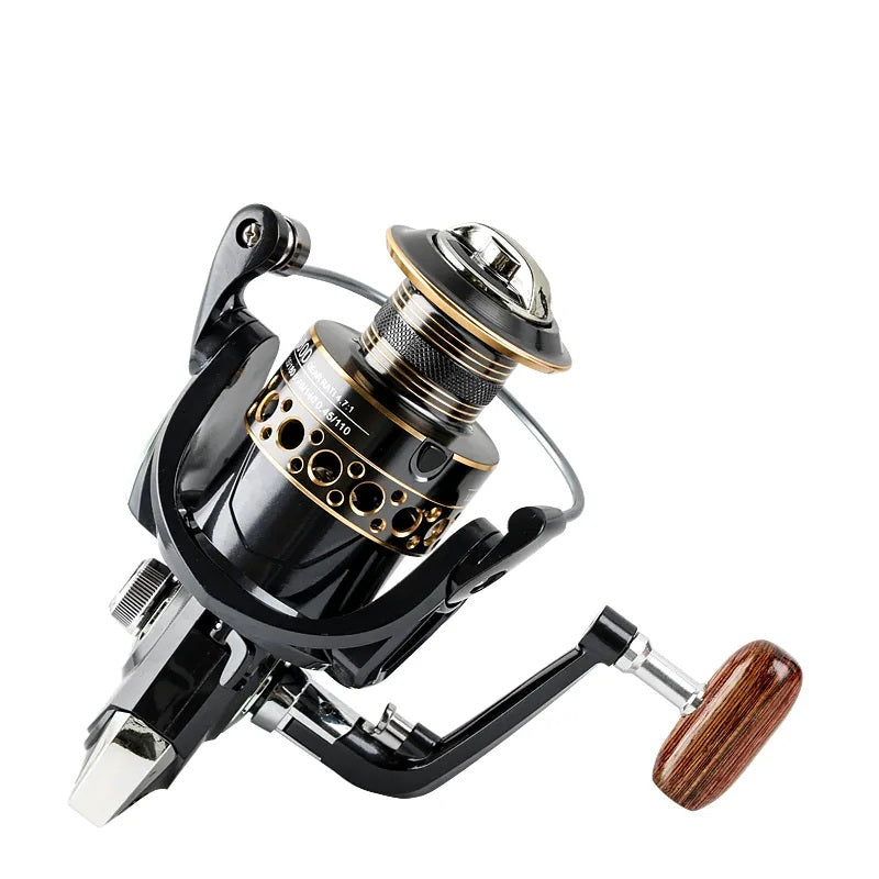 cheap gold fishing reels GOLD SHARK Spinning Reel by Mojo Tackle w/Metal Spool 5.2:1/4.7:1 13BB – MOJO TACKLE CO